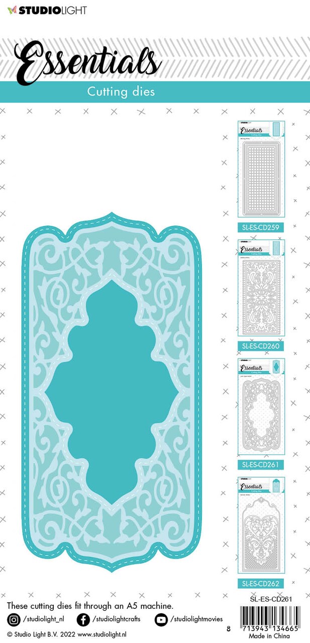 Studio Light SL Cutting Dies Inner Shape Slimline Essentials 105x210x1mm 4 PC nr.261